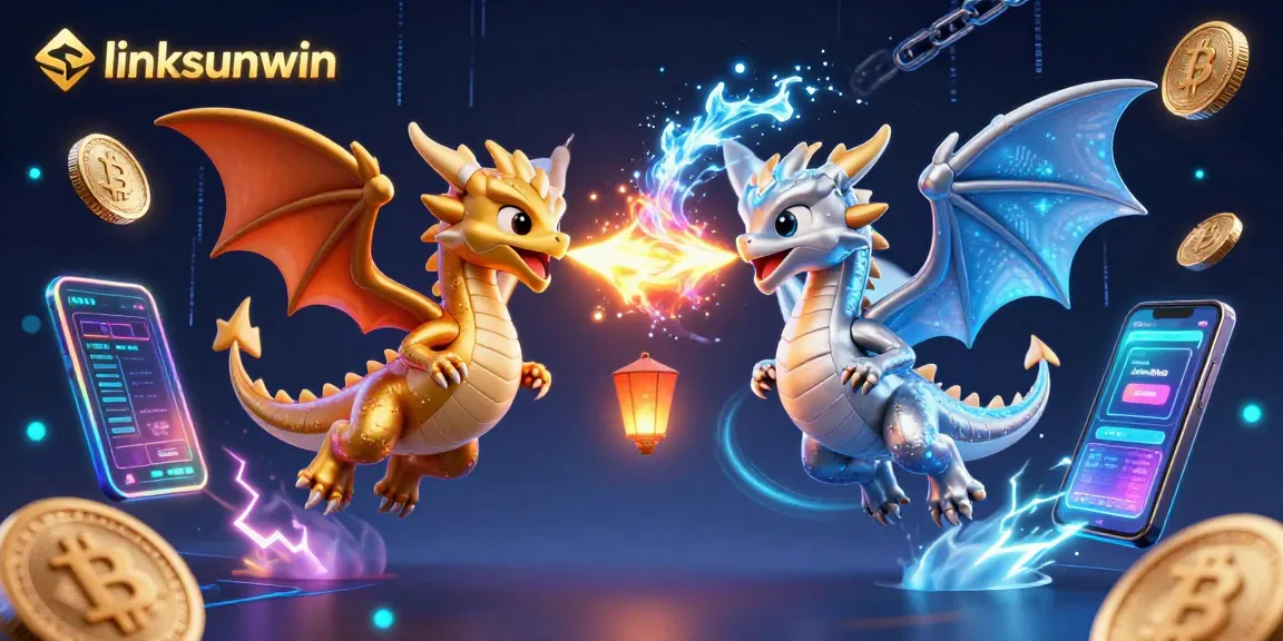 Engage in thrilling play with linksunwin’s crypto casino visualization featuring dynamic dragons and neon elements.