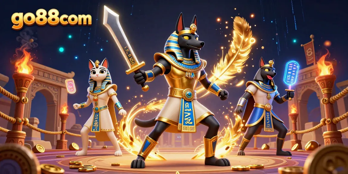 Experience thrilling gameplay with go88com at a vibrant, action-packed casino scene.