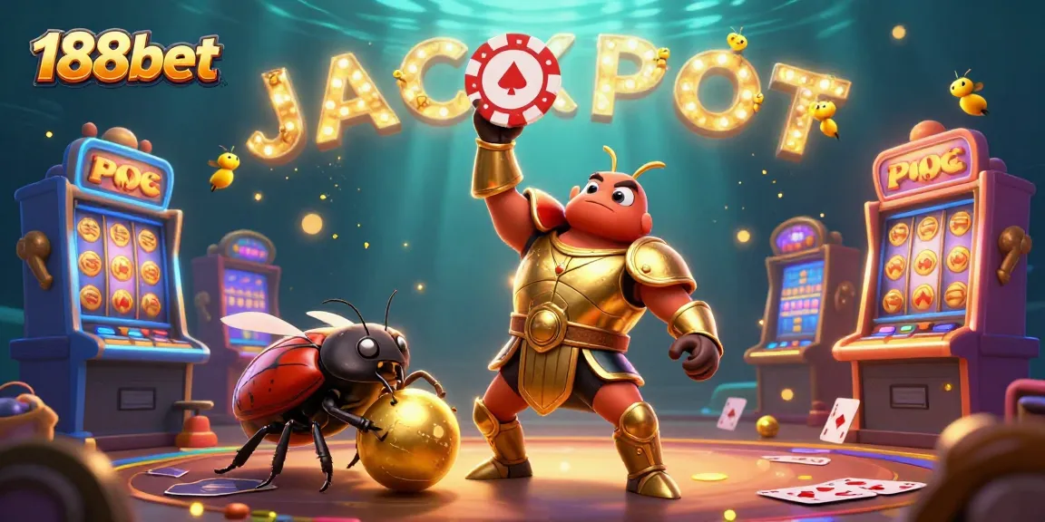 Experience the thrilling world of 188bet with a vibrant 3D illustration showcasing the excitement of casino games.