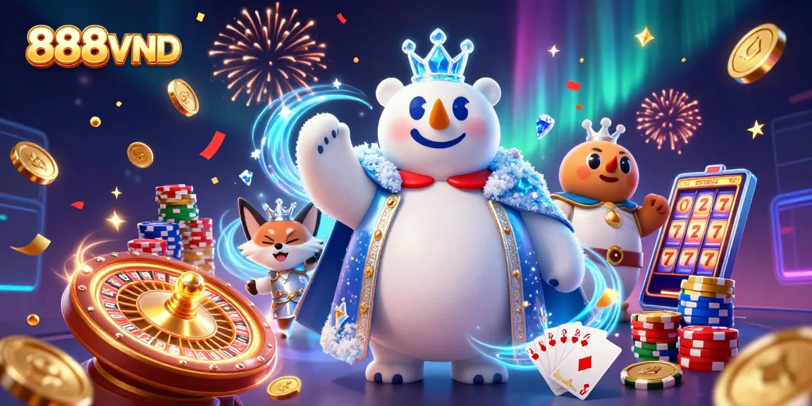 Play exciting games at 888VND with vibrant characters and casino elements.