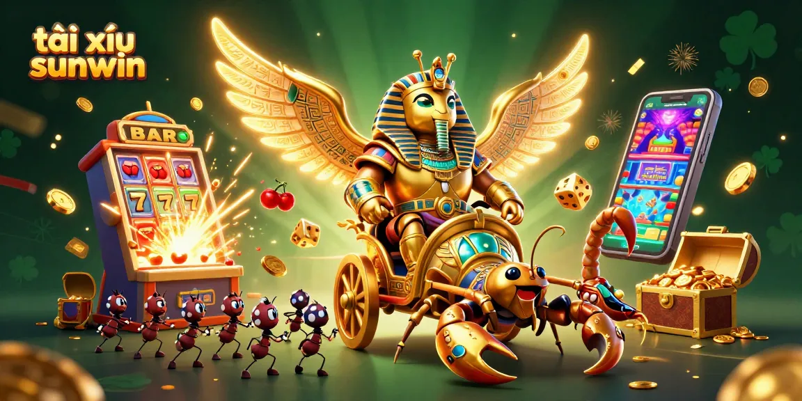 Experience the thrill of tài xỉu sunwin with vibrant 3D casino game characters and jackpots exploding.