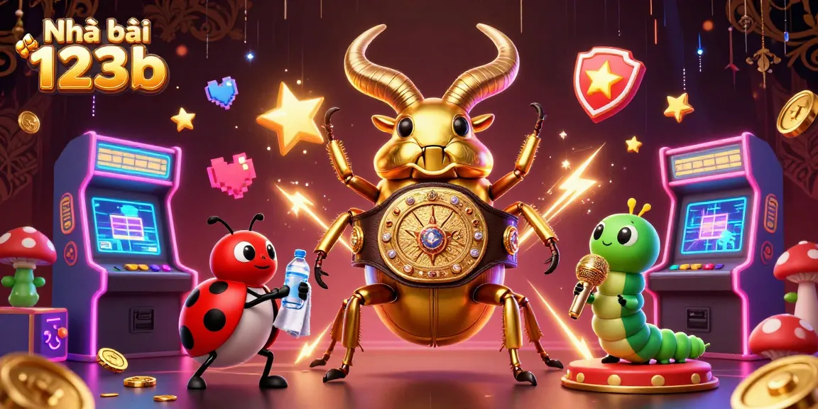 Betting at Nhà cái 123b with vibrant colors and action-packed casino elements in 3D illustration