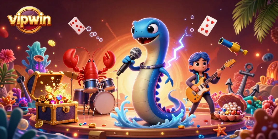 Experience thrilling gameplay and adventure at vipwin with vibrant underwater casino illustration.