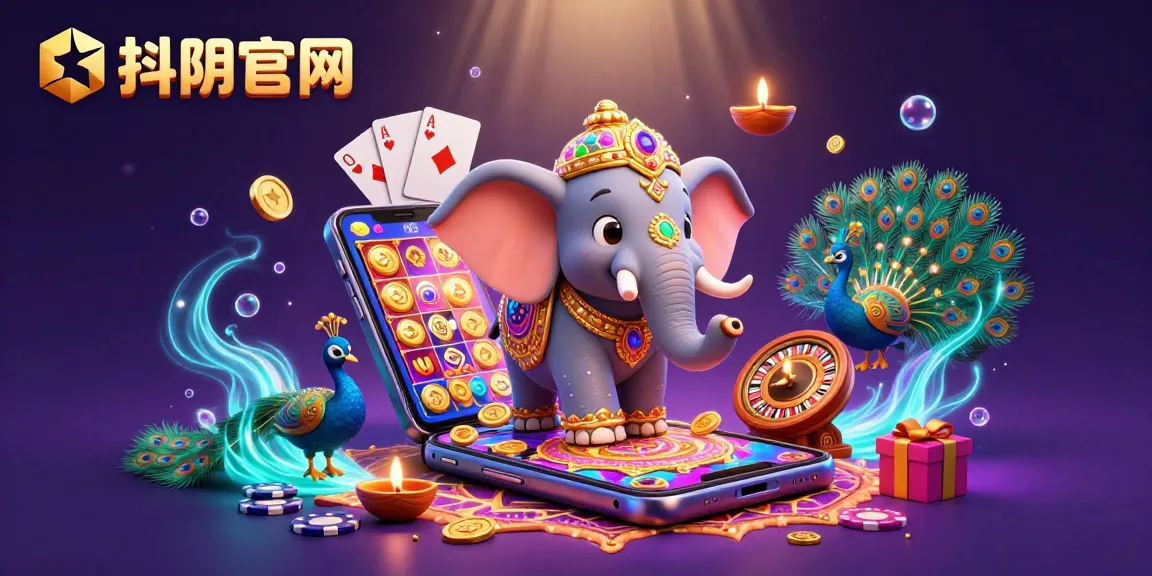 Spin and win on 抖阴官网 with vibrant characters and dynamic slot games amidst a festive backdrop.