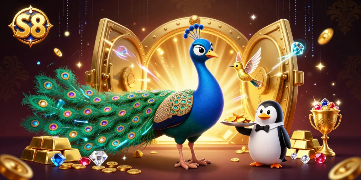 Engage with S8's luxurious gaming experience featuring vibrant creatures and treasures.