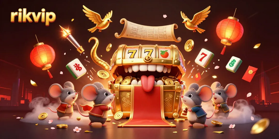 Enhance your luck with rikvip's thrilling casino experience, featuring vibrant 3D treasure hunt elements.