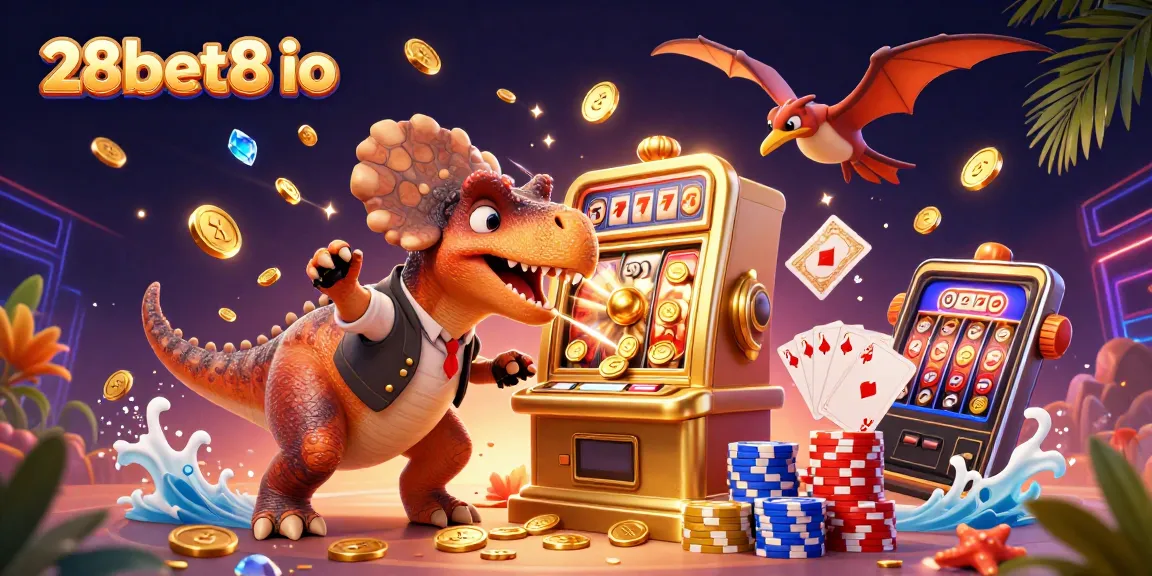 Experience thrilling jackpots at 28bet8 io as a pachycephalosaurus scores big on slots!