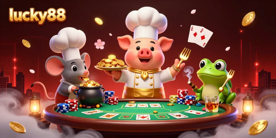 Experience winning at lucky88 with gourmet delights and poker excitement in this lively casino scene.